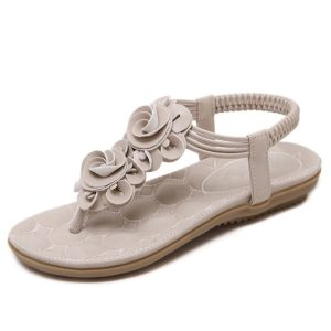 Premium Bohemia Flower Casual Beach Female Flat Sandals