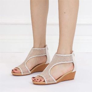 Elegant Lace Mesh Shoes Women Sandals