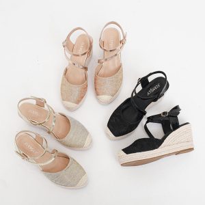 Premium Summer Gladiator Women's Sandals Platform Wedges Sequins High Heels Buckle Hollow Rhinestone