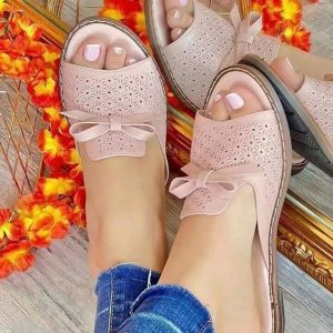 Women's Comfortable Sandals Bow-Embellished Slippers
