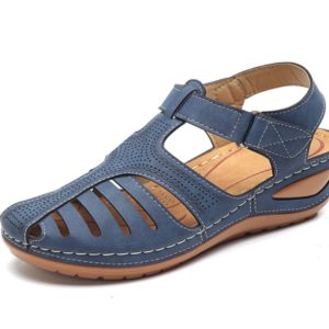 Premium Lightweight Hook Loop Wedges Women Sandals