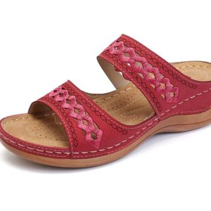 Premium Zig Zag Stitch Wedge Women Sandal